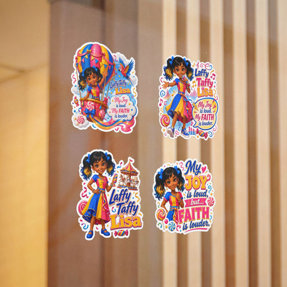 Laffy Taffy Lisa Vinyl Sticker & Sticker Packs — Joy, Color & Faith-Themed Decals