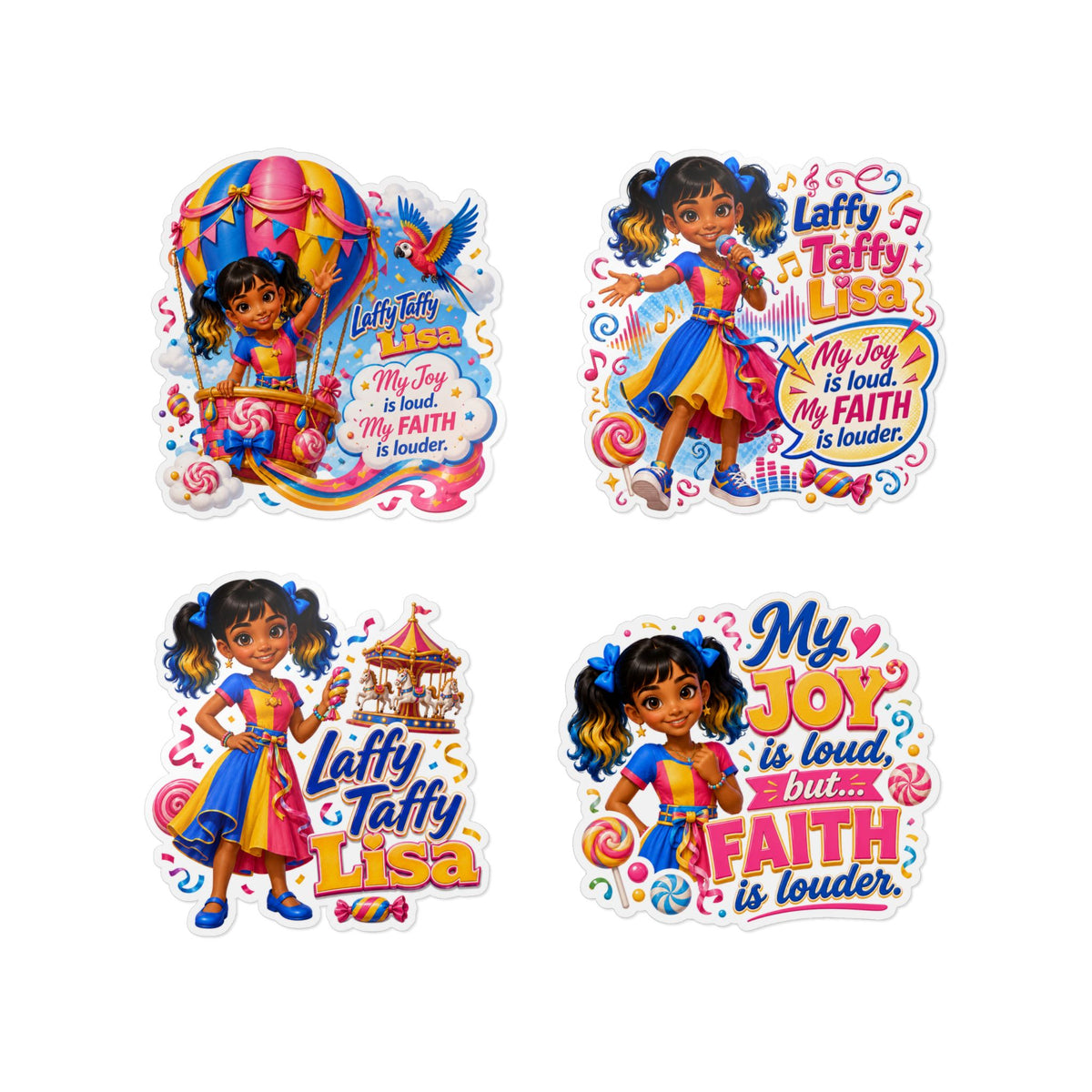 Laffy Taffy Lisa Vinyl Sticker & Sticker Packs — Joy, Color & Faith-Themed Decals