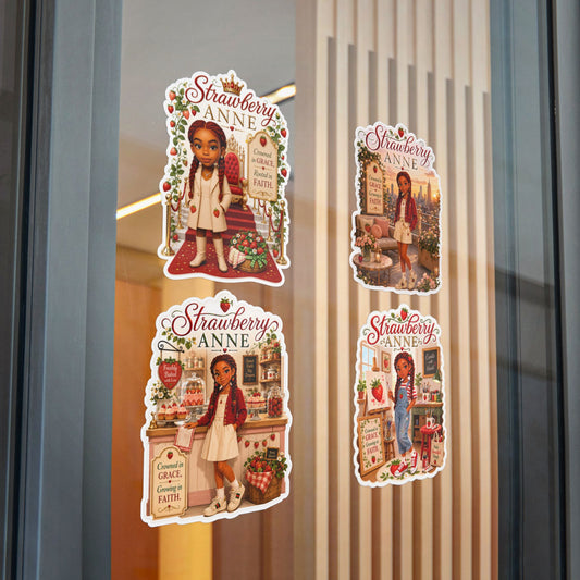 Strawberry Anne Vinyl Sticker & Sticker Packs — Grace, Faith & Strawberry-Themed Decals