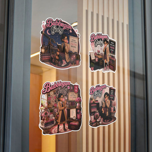 Bubblegum Gaby Vinyl Sticker & Sticker Packs — Curiosity, Logic & Faith-Themed Decals