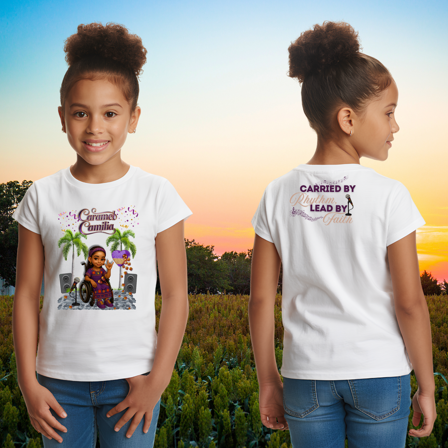 Caramel Camilia™ “Sweet & Spanglish” Tee